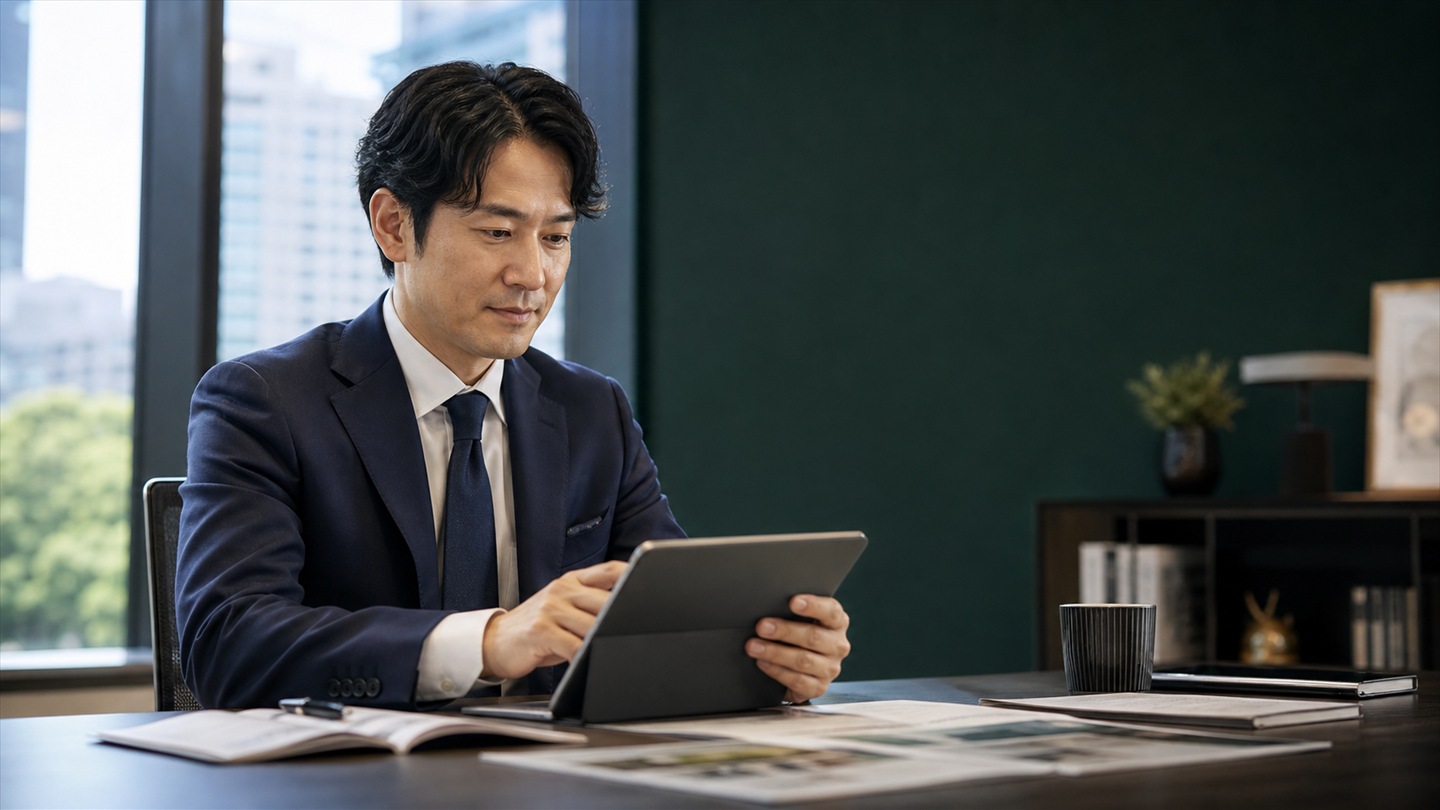 日本人の売買仲介会社営業責任者イメージ