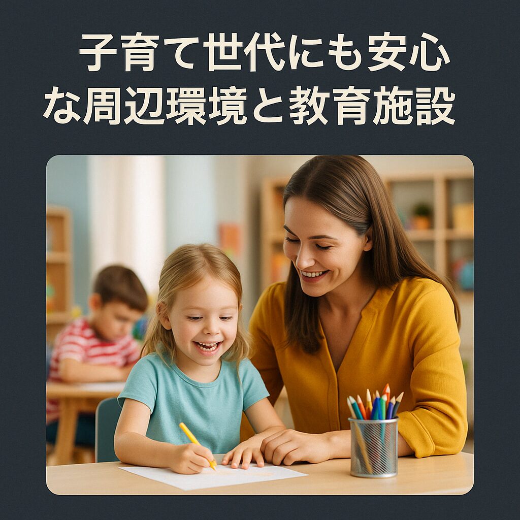 子育て世代にも安心な周辺環境と教育施設