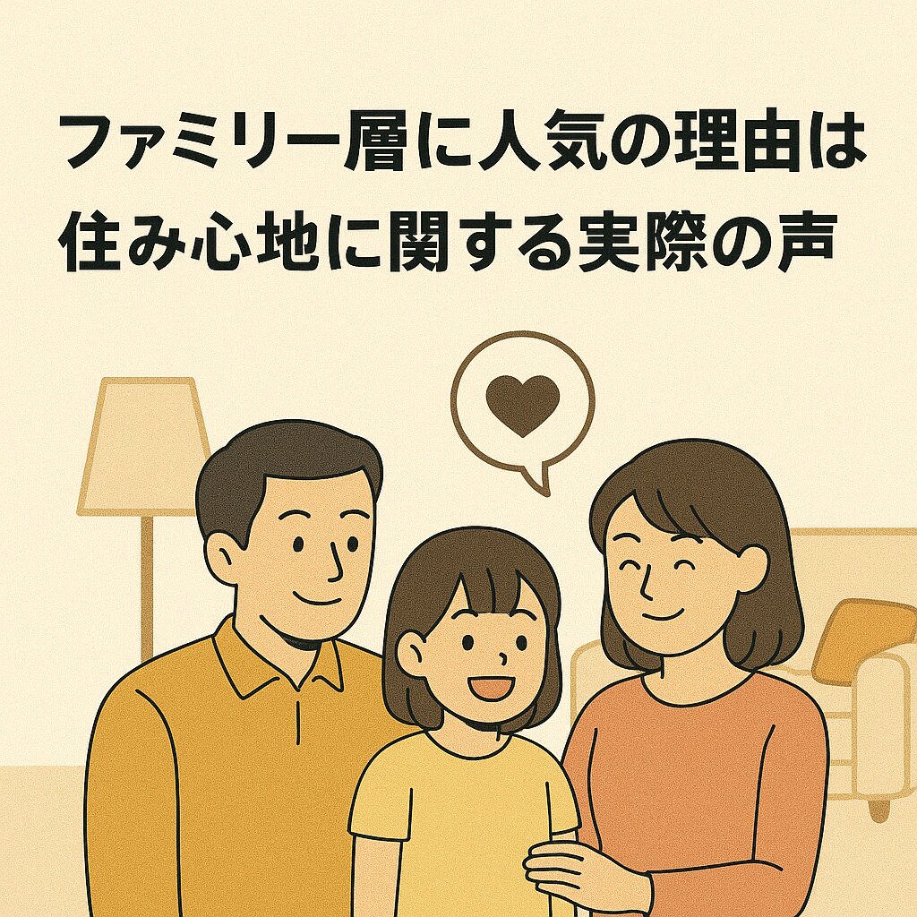 ファミリー層に人気の理由は?住み心地に関する実際の声