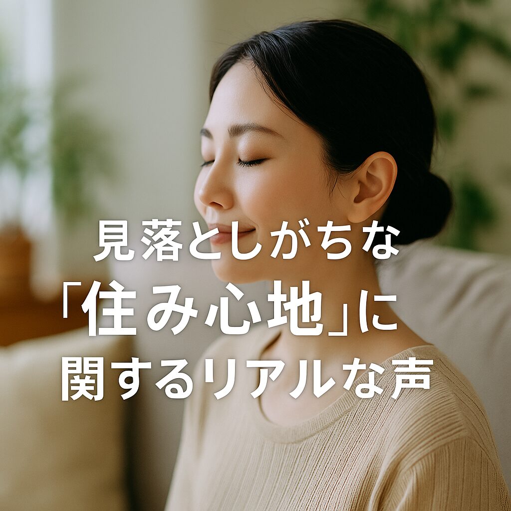 見落としがちな“住み心地”に関するリアルな声