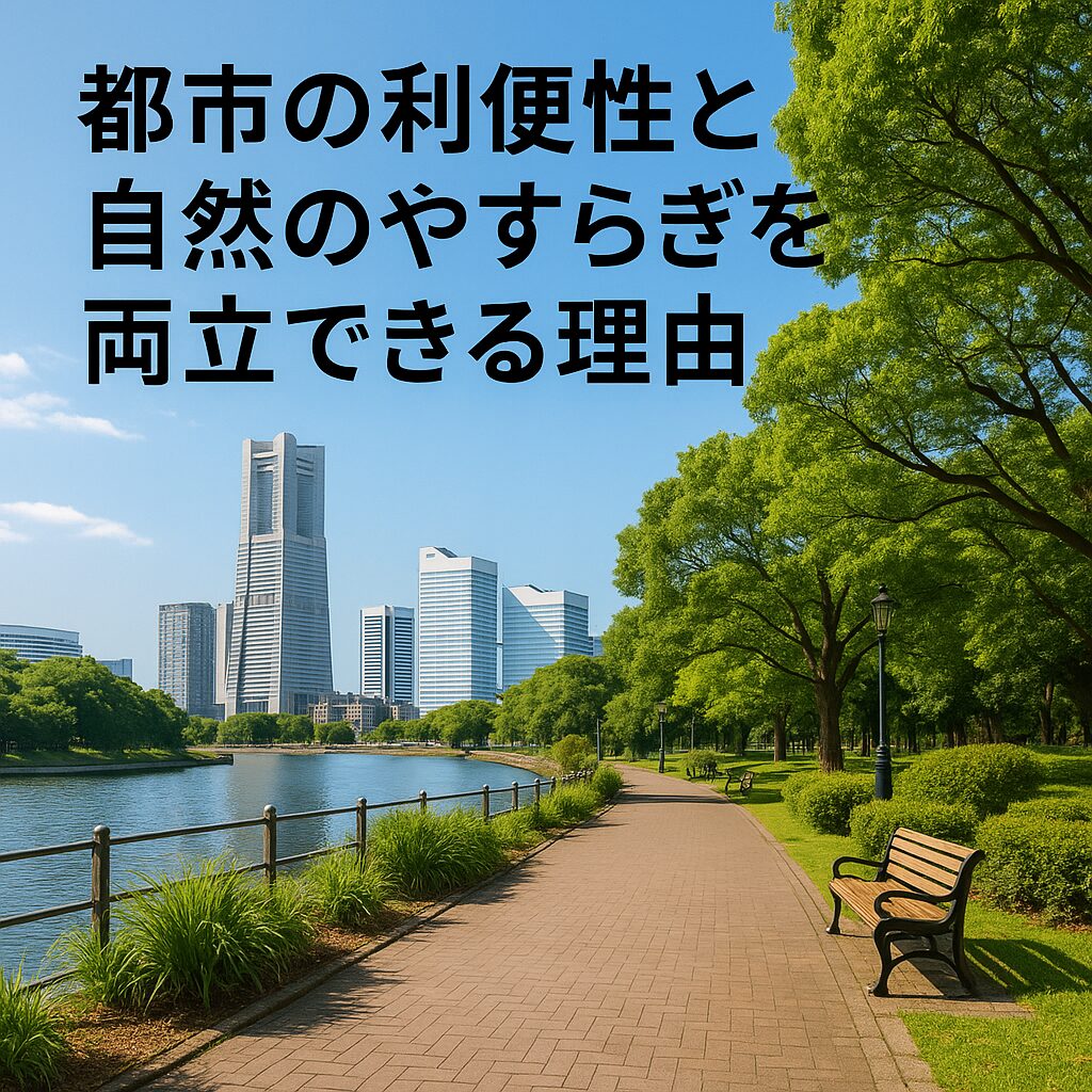都市の利便性と自然のやすらぎを両立できる理由