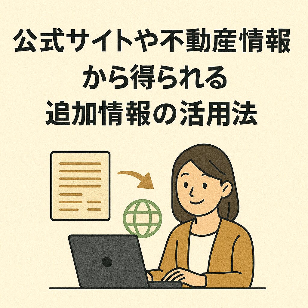 公式サイトや不動産情報から得られる追加情報の活用法