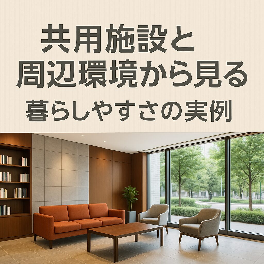 共用施設と周辺環境から見る暮らしやすさの実例