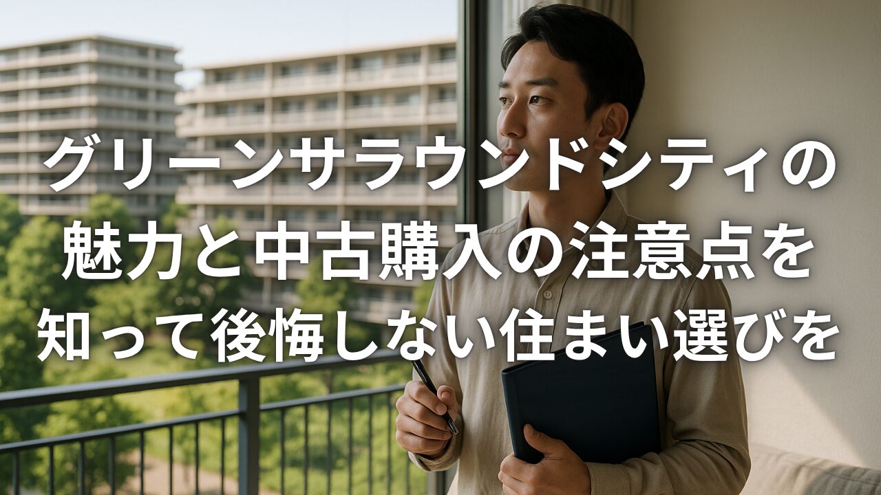 グリーンサラウンドシティの魅力と中古購入の注意点を知って後悔しない住まい選びを