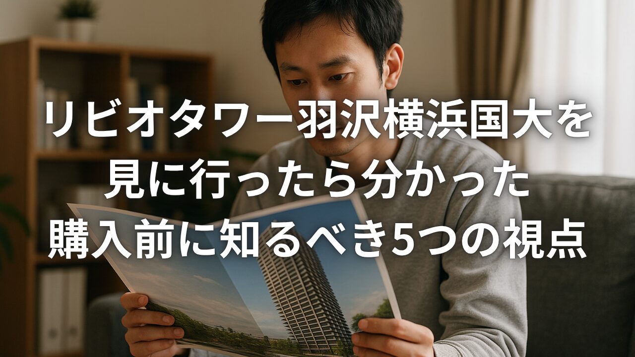 リビオタワー羽沢横浜国大を見に行ったら分かった購入前に知るべき5つの視点