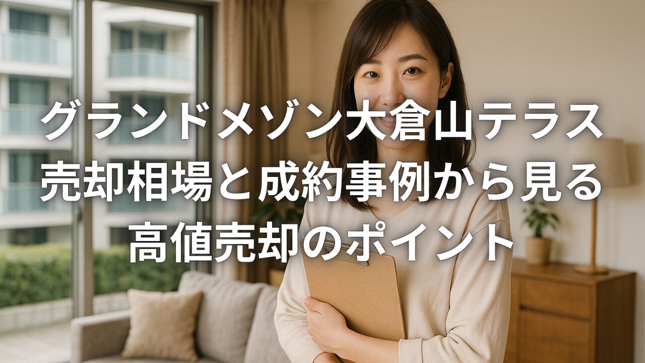 グランドメゾン大倉山テラス売却相場と成約事例から見る高値売却のポイント
