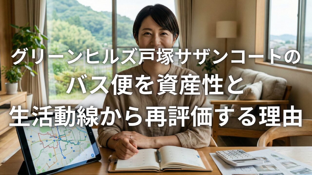グリーンヒルズ戸塚サザンコートのバス便を資産性と生活動線から再評価する理由