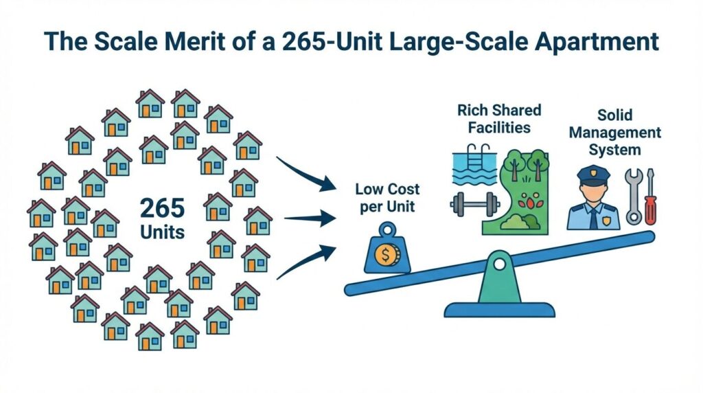 総戸数200戸超の大規模マンションが持つ資産的な安定感
