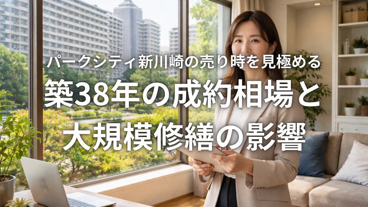 パークシティ新川崎の売り時を見極める 築38年の成約相場と大規模修繕の影響