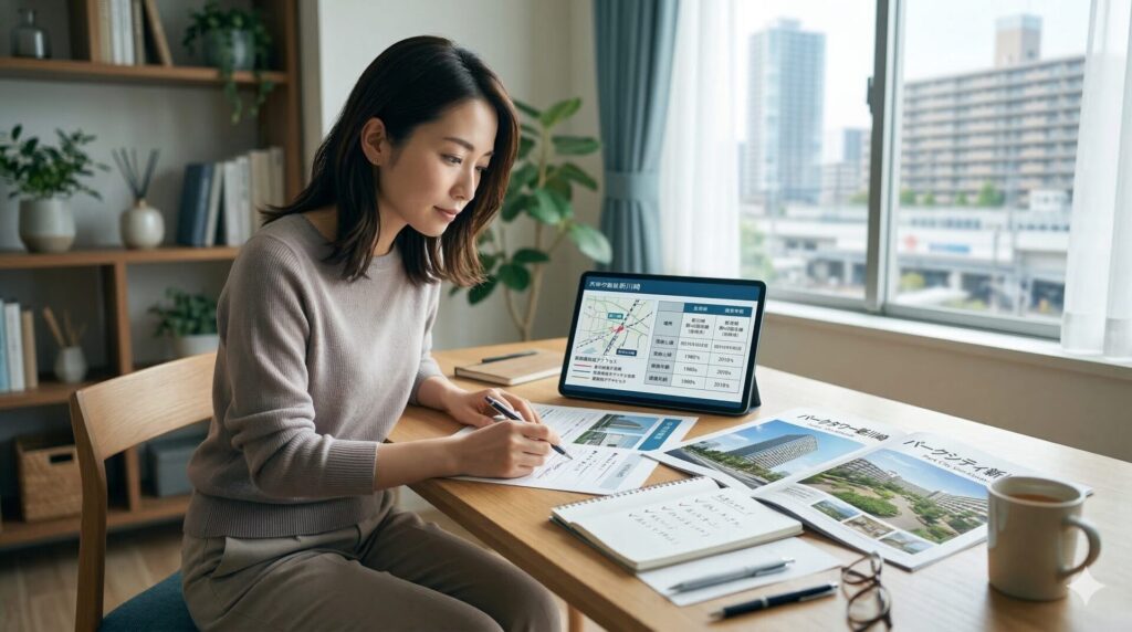 パークシティ新川崎と比べて見える立地 動線 築年数の違い