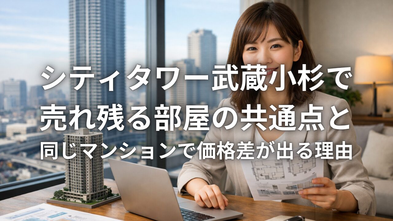 シティタワー武蔵小杉で売れ残る部屋の共通点と同じマンションで価格差が出る理由