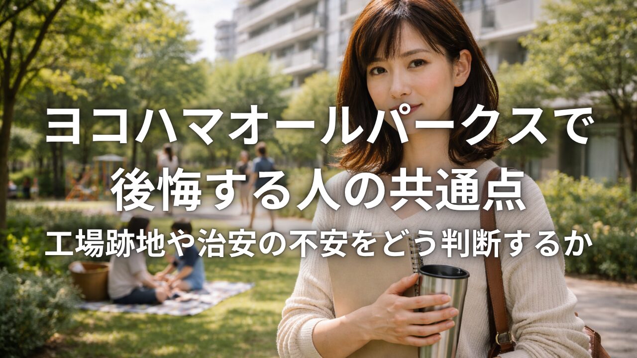 ヨコハマオールパークスで後悔する人の共通点 工場跡地や治安の不安をどう判断するか