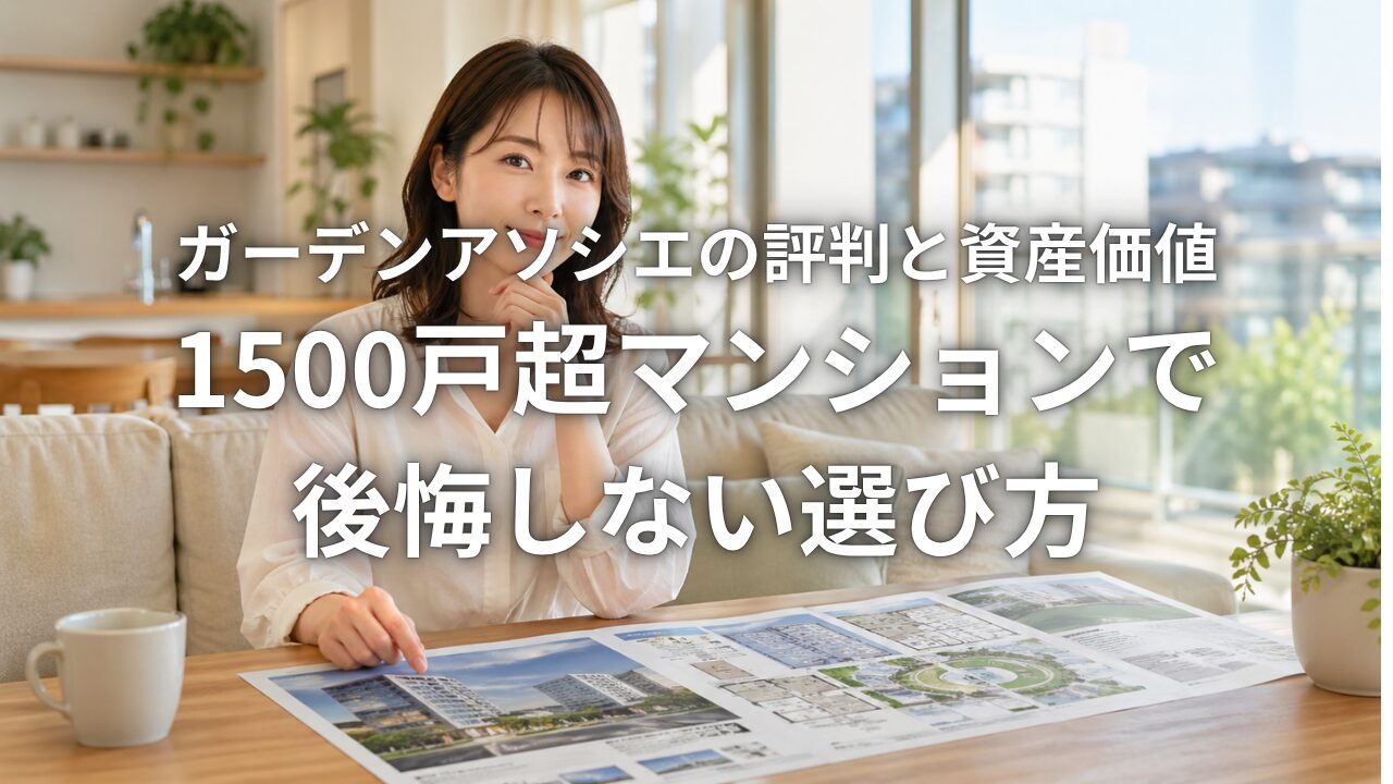 ガーデンアソシエの評判と資産価値 1500戸超マンションで後悔しない選び