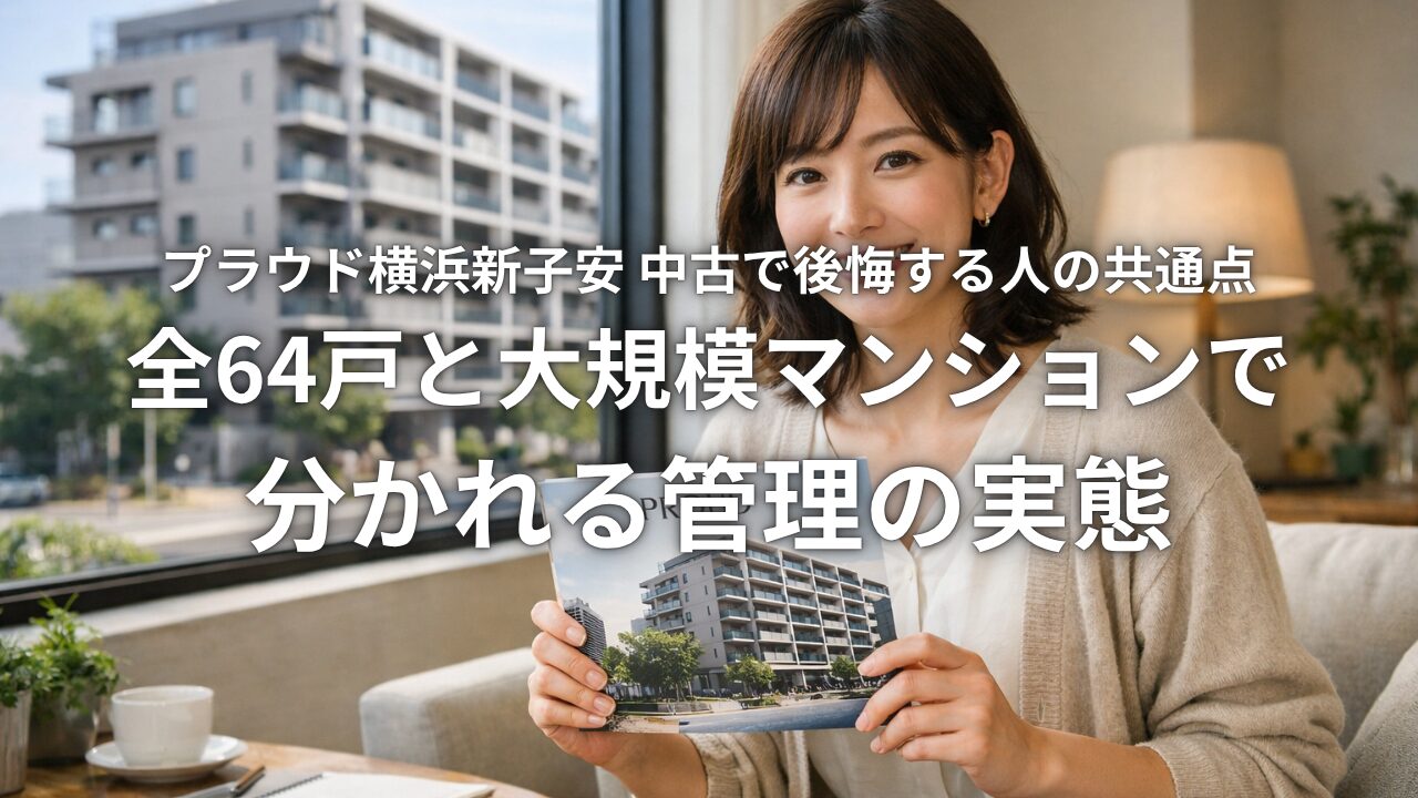 プラウド横浜新子安 中古で後悔する人の共通点 全64戸と大規模マンションで分かれる管理の実態