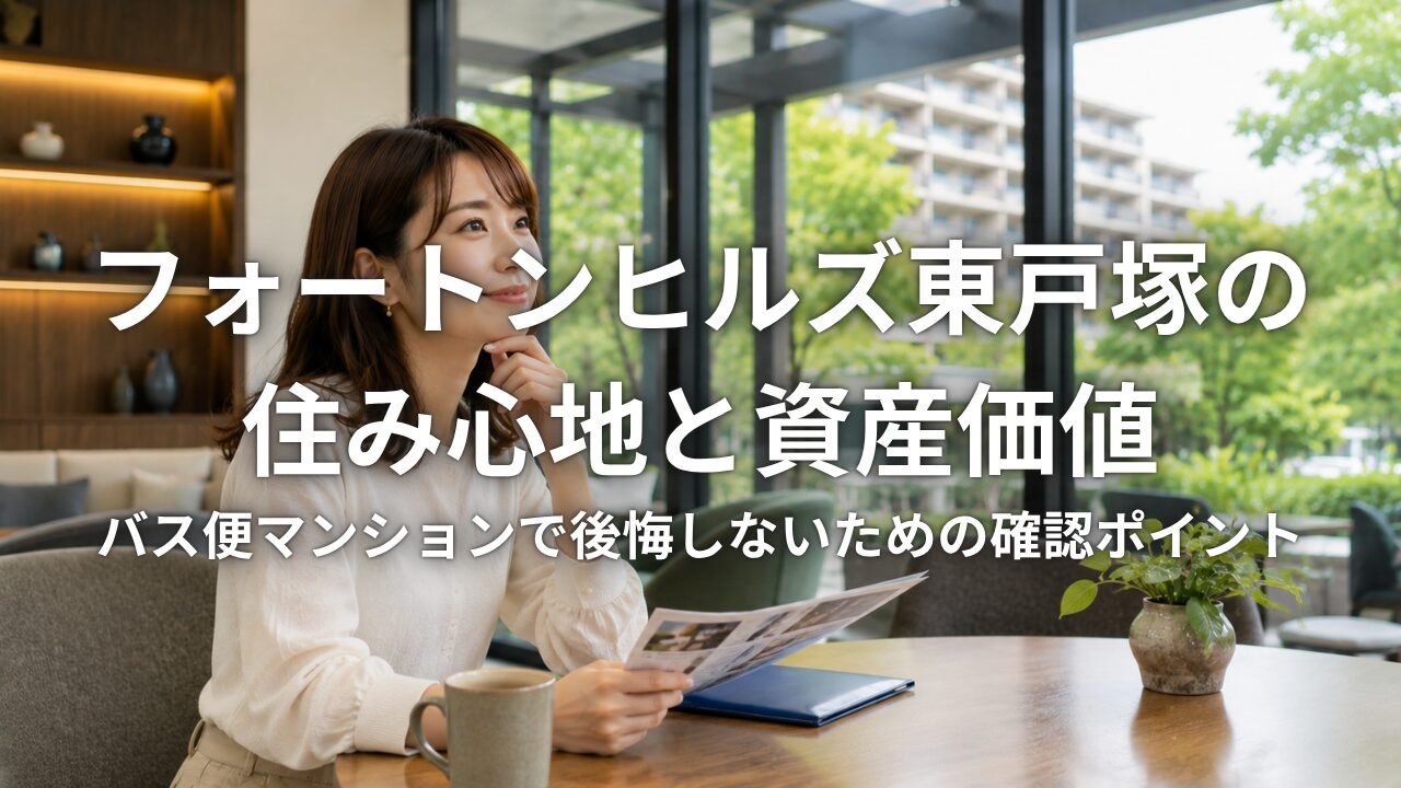 フォートンヒルズ東戸塚の住み心地と資産価値 バス便マンションで後悔しないための確認ポイント