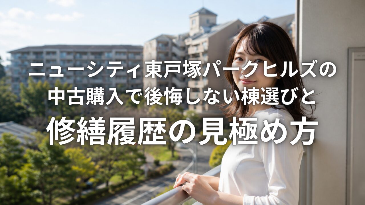 ニューシティ東戸塚パークヒルズの中古購入で後悔しない棟選びと修繕履歴の見極め方