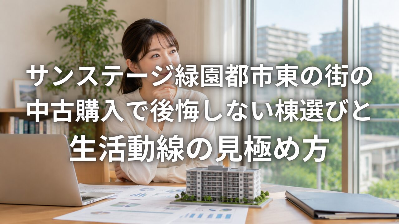 サンステージ緑園都市東の街の中古購入で後悔しない棟選びと生活動線の見極め方