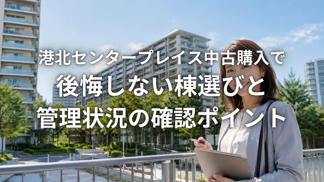 港北センタープレイス中古購入で後悔しない棟選びと管理状況の確認ポイント