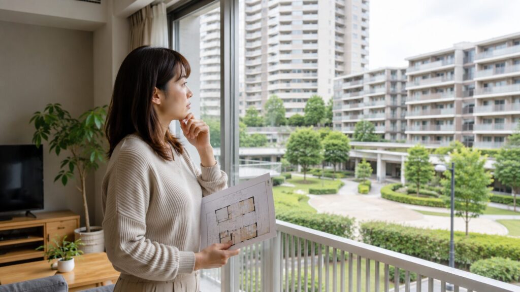 高層棟と低層棟で異なる共用動線と生活条件
