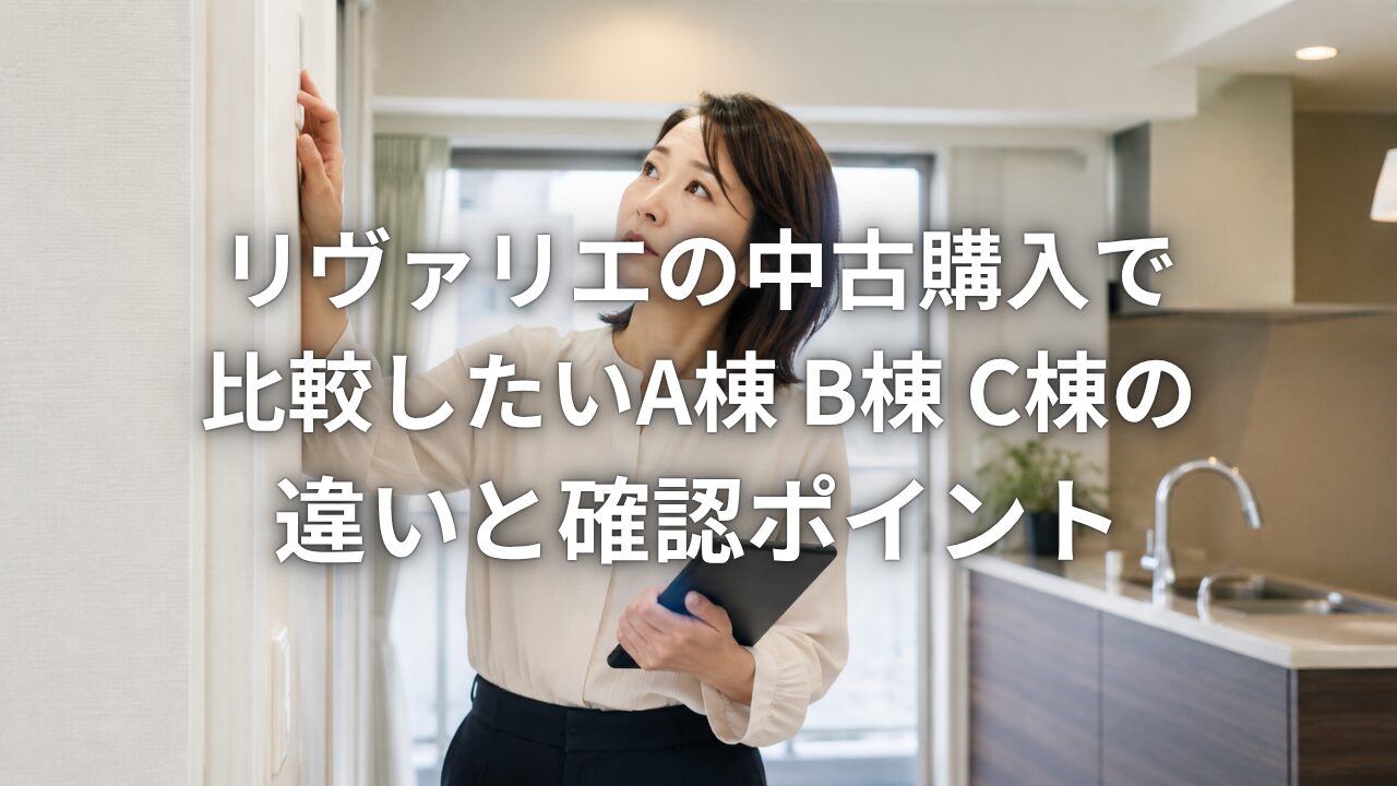 リヴァリエの中古購入で比較したいA棟 B棟 C棟の違いと確認ポイント