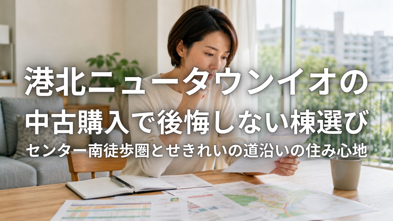 港北ニュータウンイオの中古購入で後悔しない棟選び センター南徒歩圏とせきれいの道沿いの住み心地