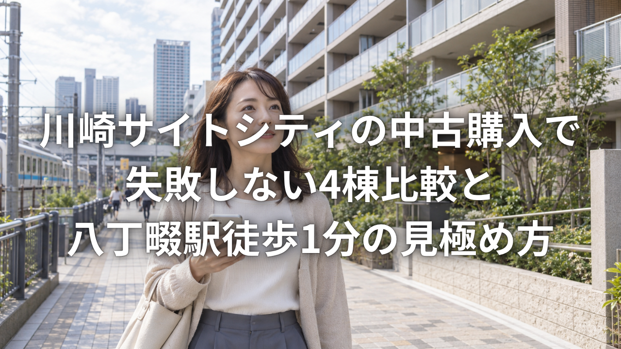 川崎サイトシティの中古購入で失敗しない4棟比較と八丁畷駅徒歩1分の見極め方