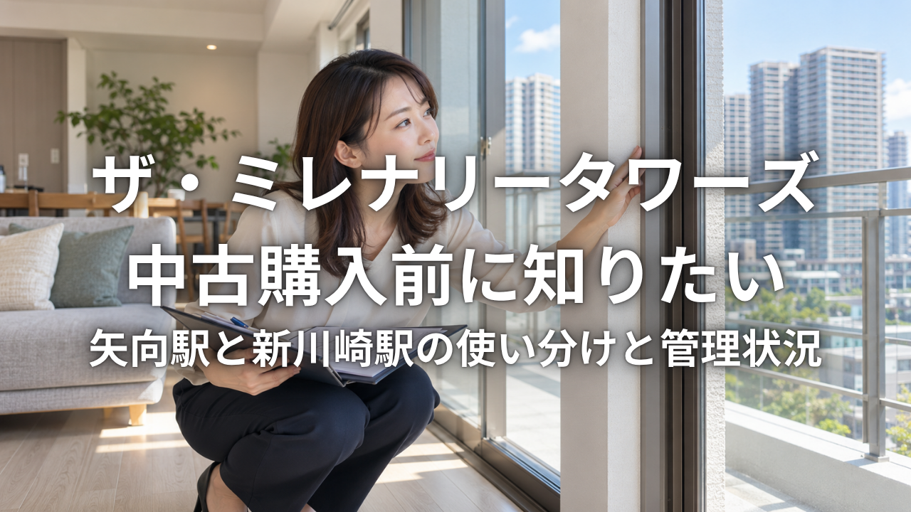 ザ・ミレナリータワーズ中古購入前に知りたい矢向駅と新川崎駅の使い分けと管理状況