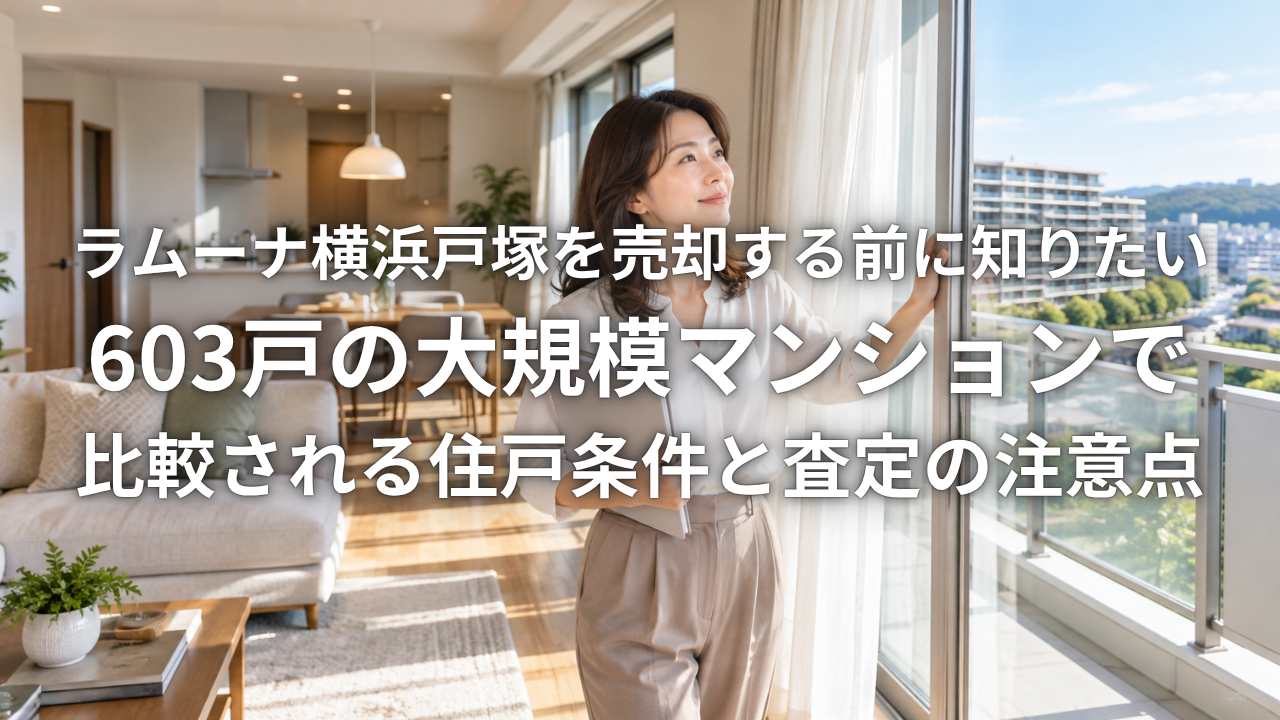 ラムーナ横浜戸塚を売却する前に知りたい 603戸の大規模マンションで比較される住戸条件と査定の注意点